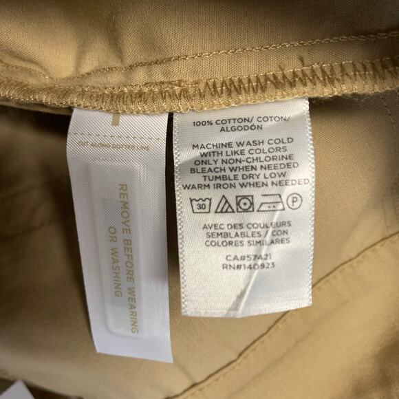 LOFT Khaki Wide Leg Pleat Front Trousers Pants Sz 0 - Picture 8 of 10